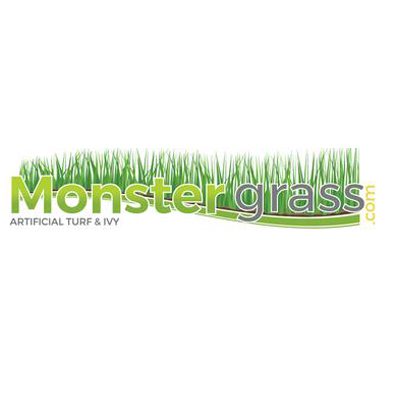 Monster grass artificial Turf and IVY logo in green color